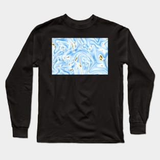 Abstract Swirling Marble Pattern Long Sleeve T-Shirt